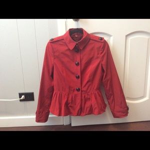 Burberry London Ruffle Peplum Jacket US6